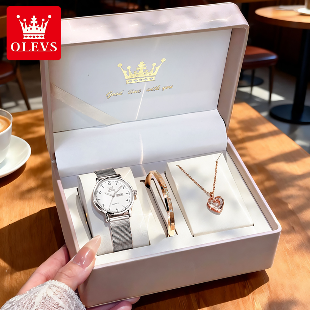 Watch Display Box - OLEVS 2996 Damskie Zegarki Oryginalne Eleganckie