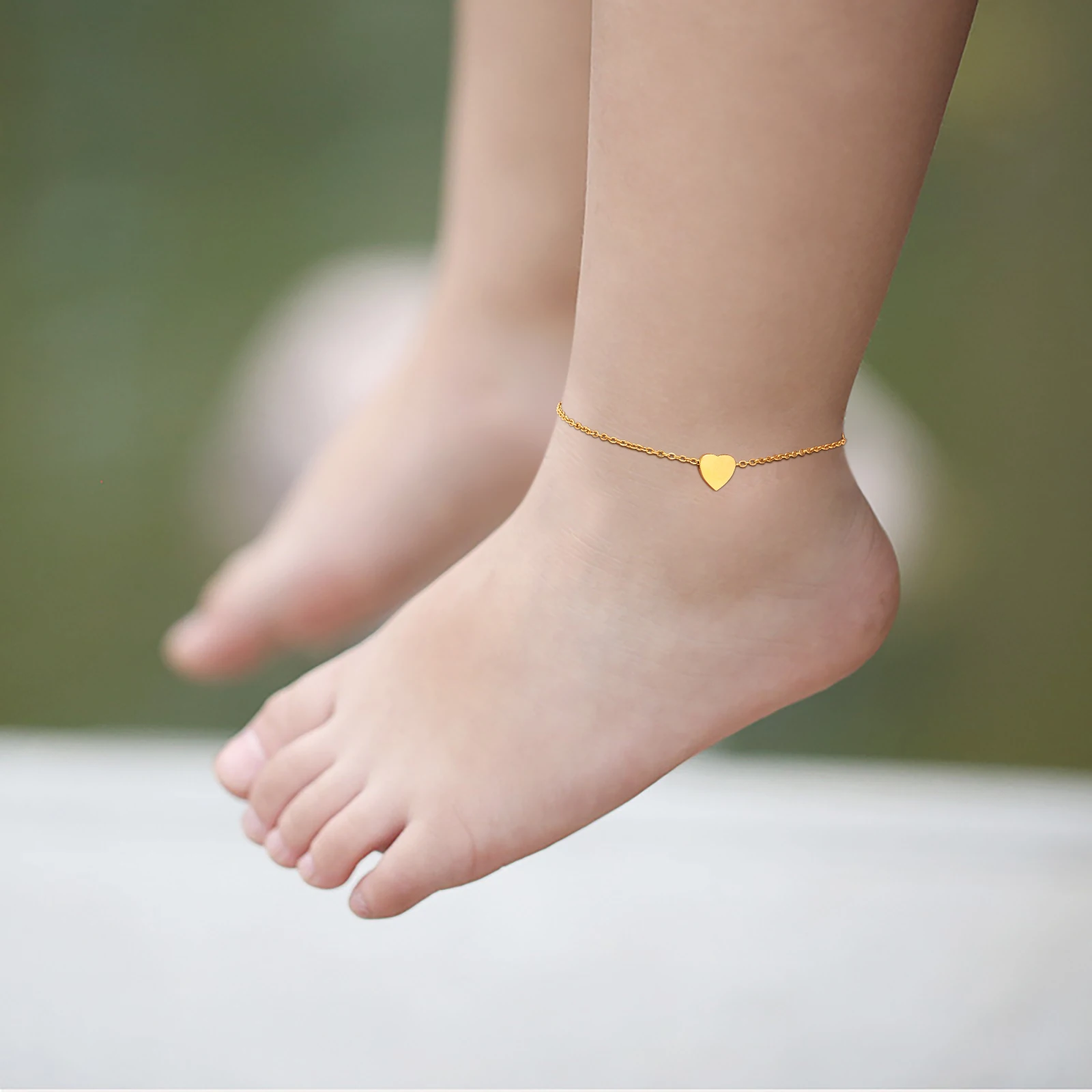 Jc Jewelry & Watches Photos - Bransoletka na kostkę w kształcie serca